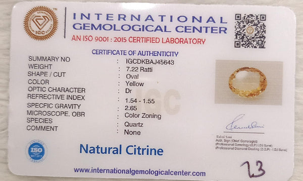 Natural Citrine: The Stone of Abundance and Optimism Summary No IGCDKBAJ45643 image 2