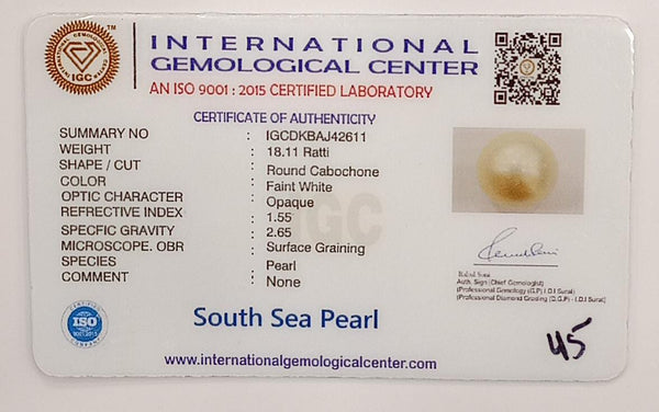 Natural South Sea Pearl – A Symbol of Elegance & Purity Summary No IGCDKBAJ42611 image 2