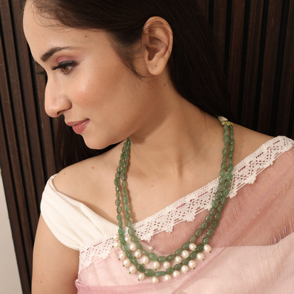 Emerald-Pearl Necklace: A Timeless Union of Elegance and Luxury-G.STB10 image 0