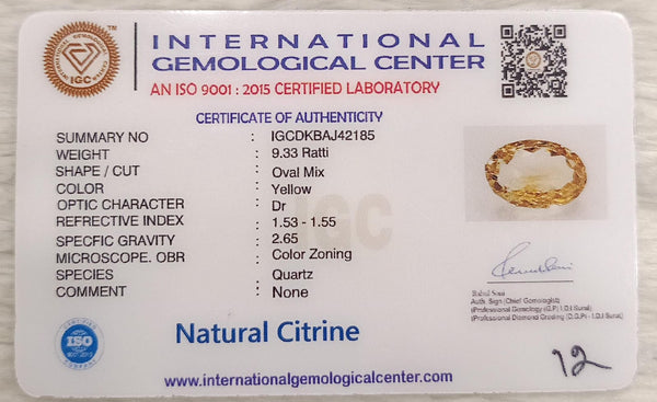 Natural Citrine: The Stone of Abundance and Optimism Summary No IGCDKBAJ42185 image 2