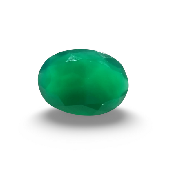 Natural Green Onyx oval mixed cut loose gemstone, SRT certified SRGTL30600
