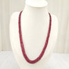 Natural ruby two line bead necklace, red beads – Tushar Gems
