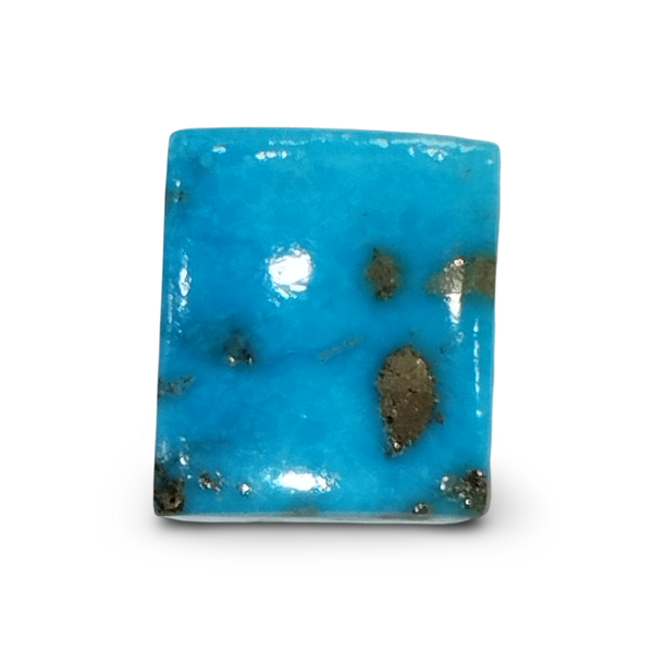 Natural Turquoise (Firoza) square cabochon loose gemstone, IGC certified IGCDKBAJ41406