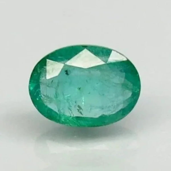 Natural green Emerald (Panna) oval mixed cut loose gemstone, report no. 7876D31507