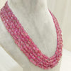 Natural Ruby TumbleFive line Beaded Necklace image 2