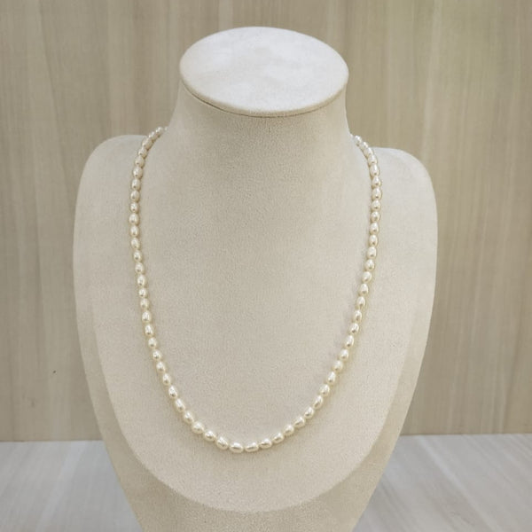 The Natural Pearl Single Line Oval Shape Necklace: A Classic Piece of Elegance 077 image 0