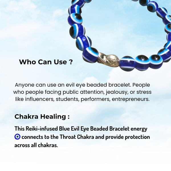 Energized Blue Evil Eye Bracelet for Protection & Reiki Healing โ Buri Nazar Battu, Adjustable Wristband, Rakhi Gift for Men & Women, Spiritual Jewelry for Positive Energy image 4