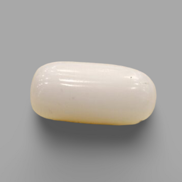 Natural White Coral (Safed Moonga) certified loose gemstone, report no. IGCDKBAJ41522