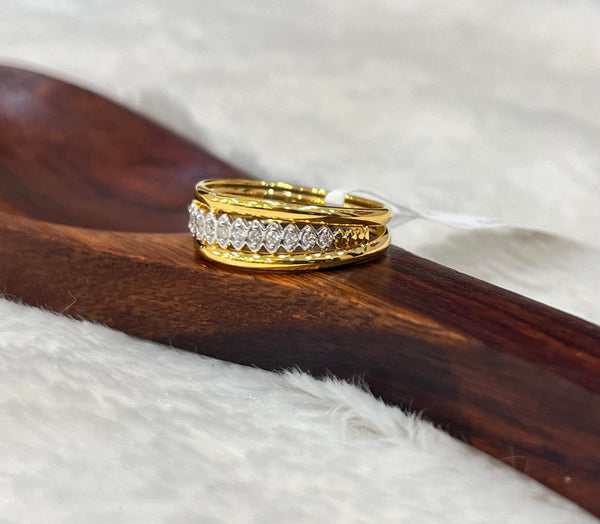 Kisna 14K Gold Natural Diamond Ring – 0.12 Ct of Timeless Elegance image 1