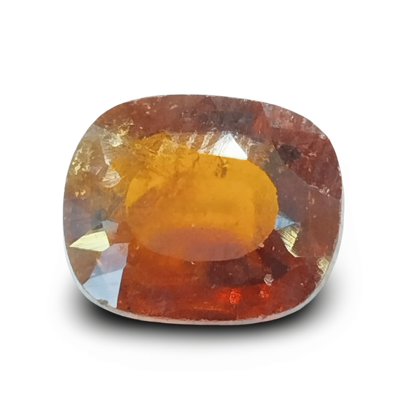 Natural brownish orange Hessonite (Gomed) oval mixed cut loose gemstone, certified IGCDKBAJ42691