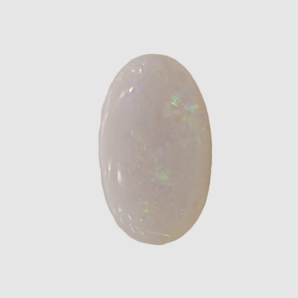Natural White Opal 3.28 Ratti| Oval Cabochone | Certified No. IGCDKBAJ42899 image 1