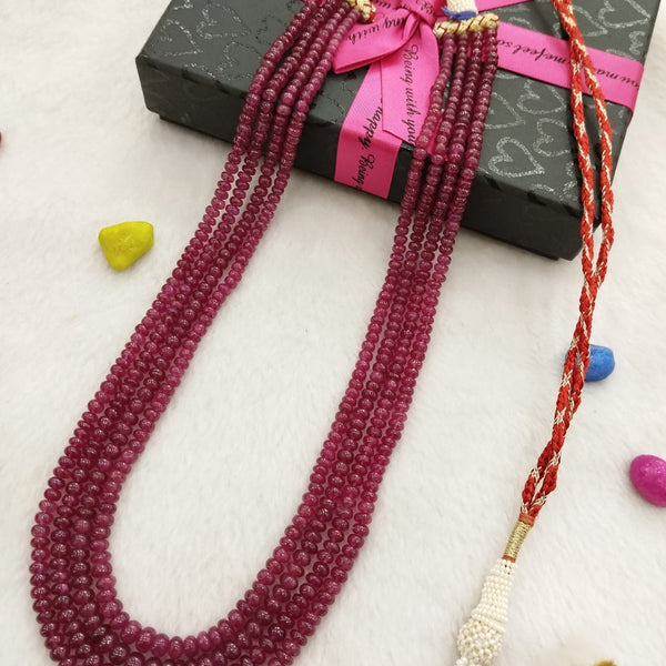 Natural Ruby Four line Beaded Necklace: A Dazzling Display of Luxury and Passion image 3