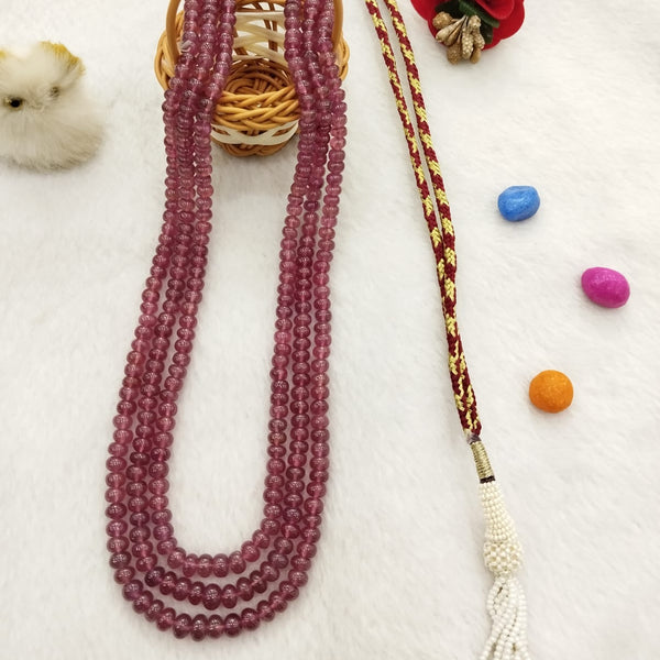 Natural Ruby Three LineBeaded Necklace: A Dazzling Display of Luxury and Passion image 5
