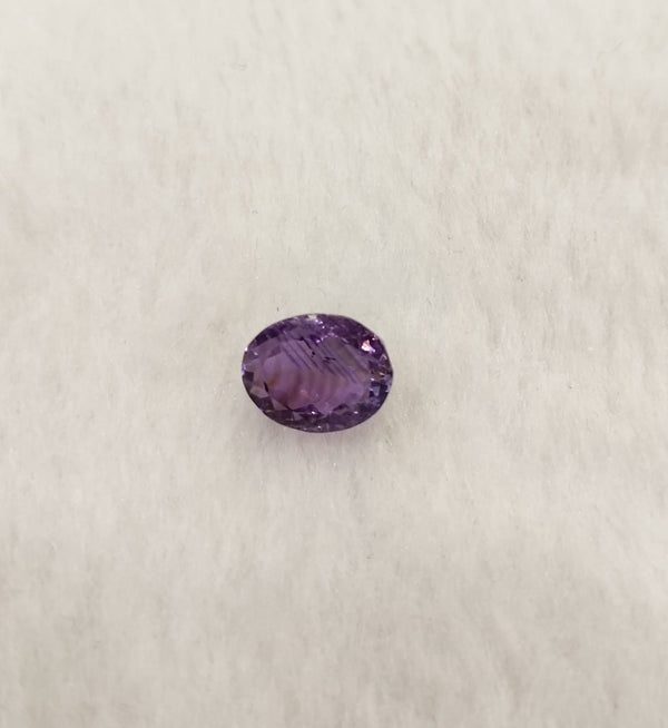 Natural Amethyst 5.56 Ratti oval mix cut purple gemstone, IGC certified IGCDKBAJ42160