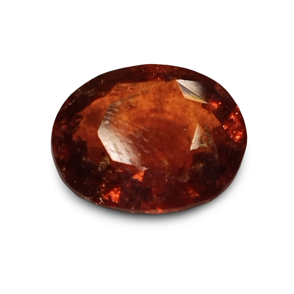 Natural orangish brown Hessonite (Gomed) oval cut loose gemstone, certified IGCDKBAJ48330