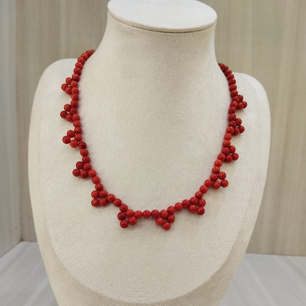 coral single line necklace 05 image 0