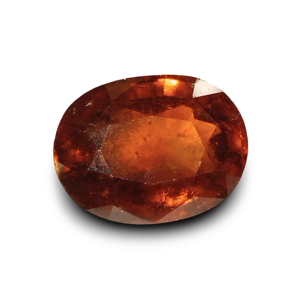 Natural Hessonite (Gomed) oval mixed cut loose gemstone, IGC certified IGCDKBAJ42703