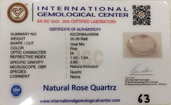 7.50 Ratti Natural Rose Quartz: The Gemstone of Love and Harmony image 3