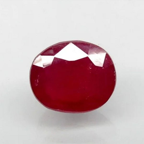 Natural purplish red Ruby (Manik) oval mixed cut loose gemstone, report no. 9498D38414