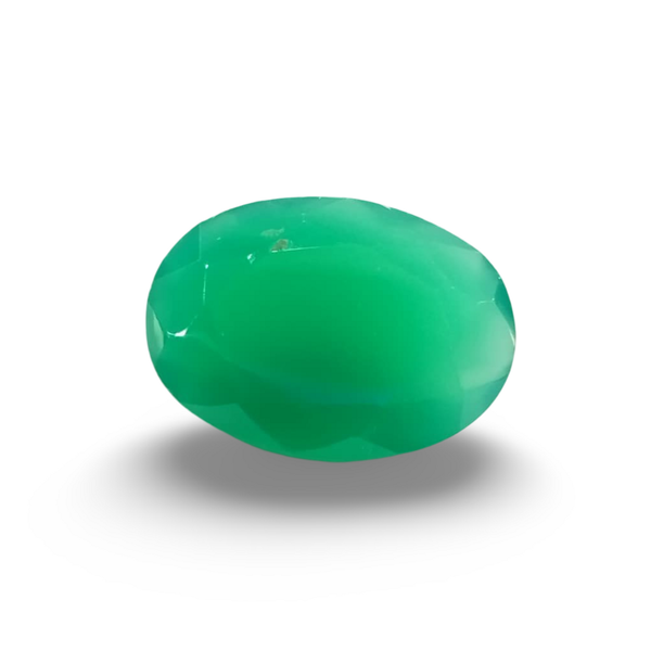 Natural Green Onyx oval mixed cut loose gemstone, SRT certified SRGTL30603