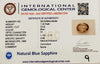 Natural BlueSapphire | IGC Certified | Dual Color ( Blue) | Oval Mix Cut | Natural Inclusions | Rare Astrological Gem Certificate No.: IGCDKBAJ49499 image 2