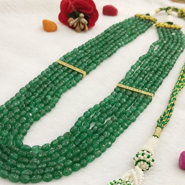 Emerald Beaded Six-Line Necklace: A Masterpiece of Grandeur and Sophistication-NK039 image 4