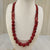 Natural coral double line oval mix bead necklace (017) – Tushar Gems