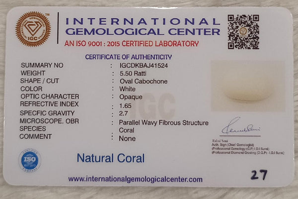 Natural White Coral: The Symbol of Peace and Strength Summary No IGCDKBAJ41524 image 2
