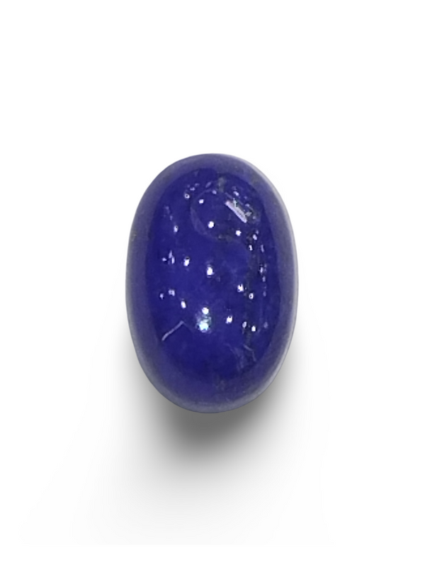 Natural Lapis Lazuli | Oval Cabochon | Deep Blue with Metallic Pyrite Crystals | CertifiedCertificate No.: IGCDKBAJ42479 image 0