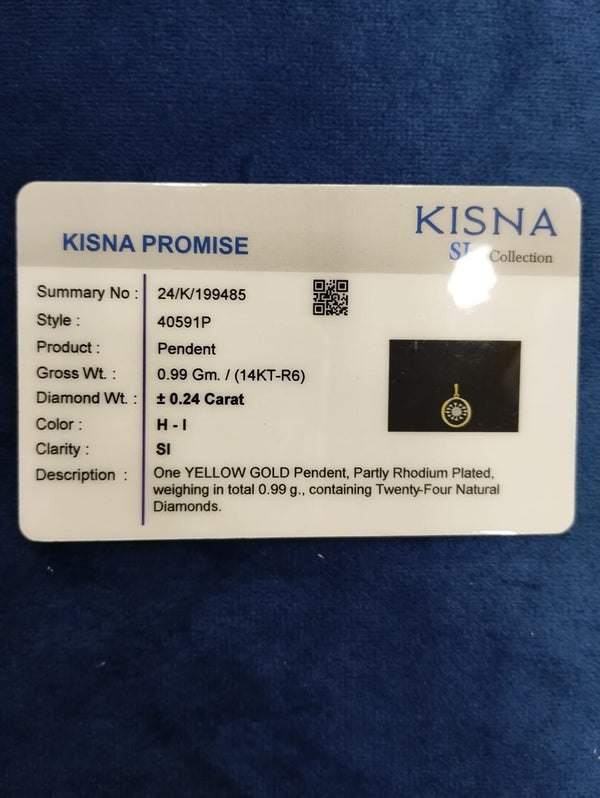 Dainty Diamond Pendant in 14K Gold – 0.24 Carat image 1