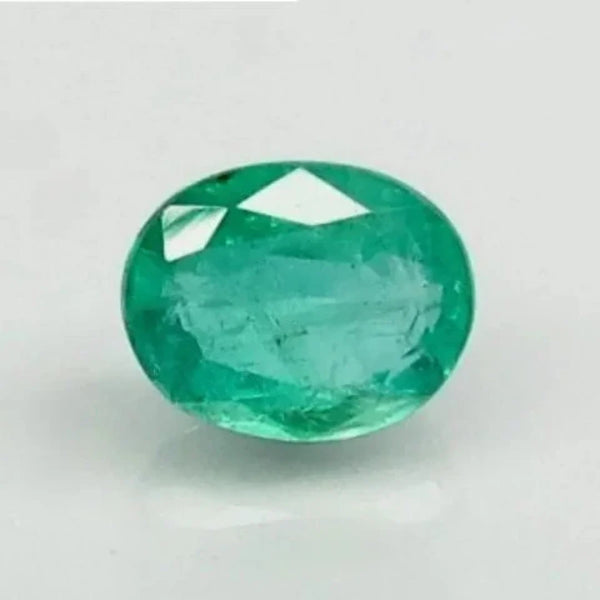 Natural green Emerald (Panna) oval mixed cut loose gemstone, report no. 7876D31505
