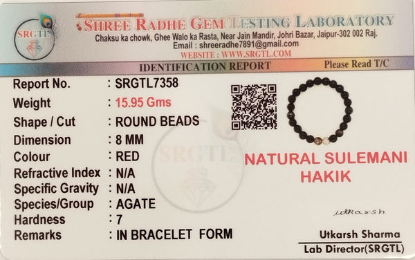 Black Premium Sulemani Hakik Powerful Protective Energy Bracelet For Men & Women image 4