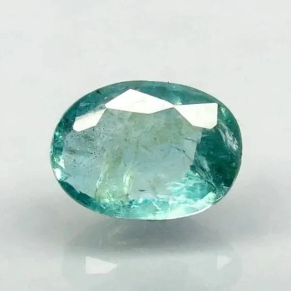 Natural green Emerald (Panna) oval mixed cut loose gemstone, report no. 9498D38444