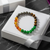 Money magnet bracelet with pyrite, tiger eye, carnelian and green jade beads – Tushar Gems