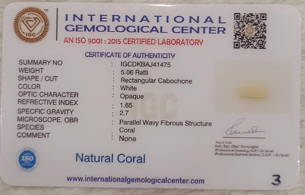 Natural White Coral: The Symbol of Peace and Strength Summary No IGCDKBAJ41475 image 2