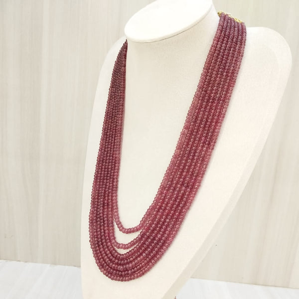 Natural Ruby Seven Line Beaded Necklace: A Symbol of Elegance and Passion image 4