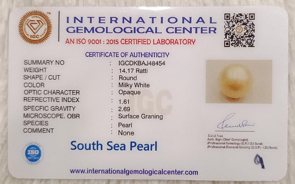 Natural South Sea Pearl – A Symbol of Elegance & Purity Summary No IGCDKBAJ48454 image 2