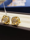 Kisna Collection | Yellow Gold Diamond Earrings | 3.10 Gm | 0.33 Carat | 14KT | H-I Color | SI Clarity image 1