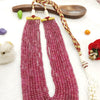 NaturalRuby Nine Line Beaded Necklace: A Symbol of Elegance and Passion image 1