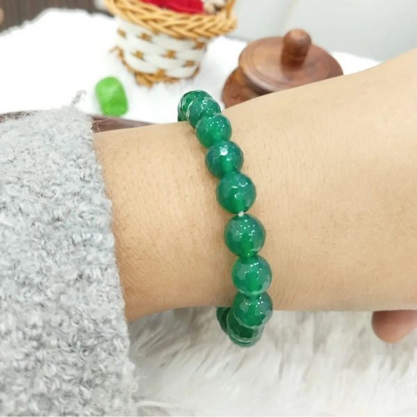 Natural green onyx bead bracelet for energy – Tushar Gems