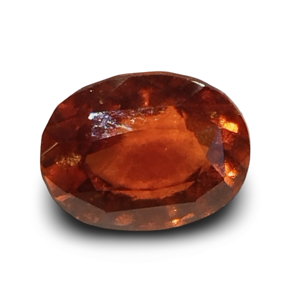 Natural Hessonite (Gomed) oval mixed cut loose gemstone, IGC certified IGCDKBAJ42696