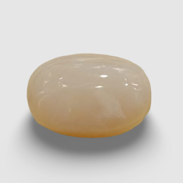Natural White Opal 6.39 ratti oval cabochon loose gemstone, IGC certified IGCDKBAJ42968