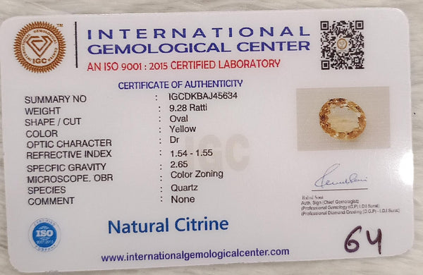 Natural Citrine: The Stone of Abundance and Optimism Summary No IGCDKBAJ45634 image 2