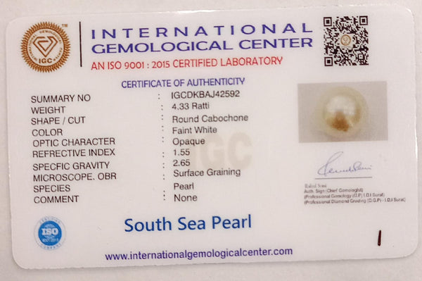 Natural South Sea Pearl – A Symbol of Elegance & Purity Summary No IGCDKBAJ42592 image 2