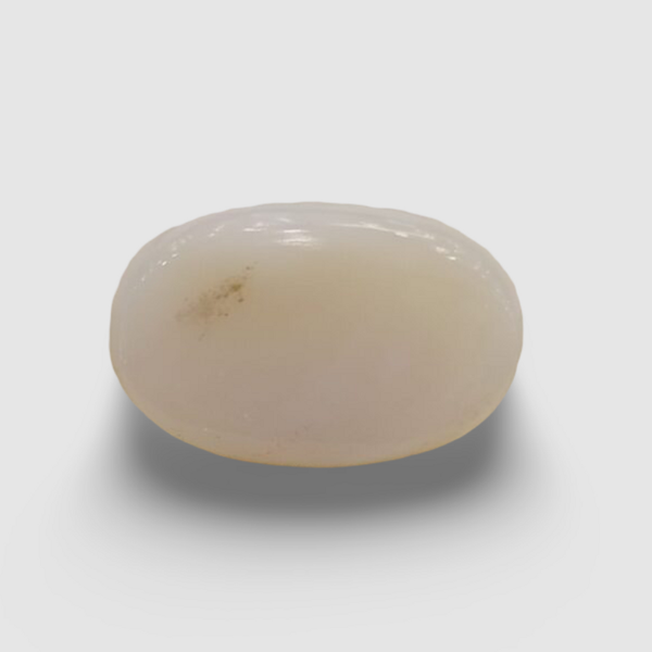 Natural White Opal 5.44 ratti oval cabochon loose gemstone, IGC certified IGCDKBAJ42990