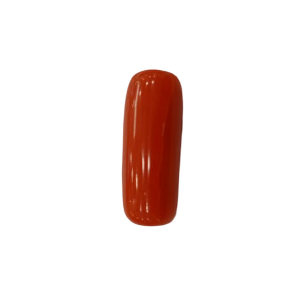 Natural Red Coral | Certified |Capsule Cut Gemstone Summary No. IGCDKBAJ44873 image 1