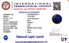 Natural Lapis Lazuli | Oval Cabochon | IGC Certified Certificate No.: IGCDKBAJ42515 image 2