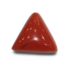 Natural Italian Red Coral (Moonga) triangular cabochon, untreated, certified IGCDKBAJ42443