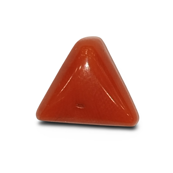 Natural Italian Red Coral | Certified Untreated | Triangular Cabochon Summary No. IGCDKBAJ42409 image 0