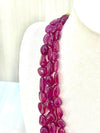 Natural Ruby’s 3 line Tumble shape Neclace image 1